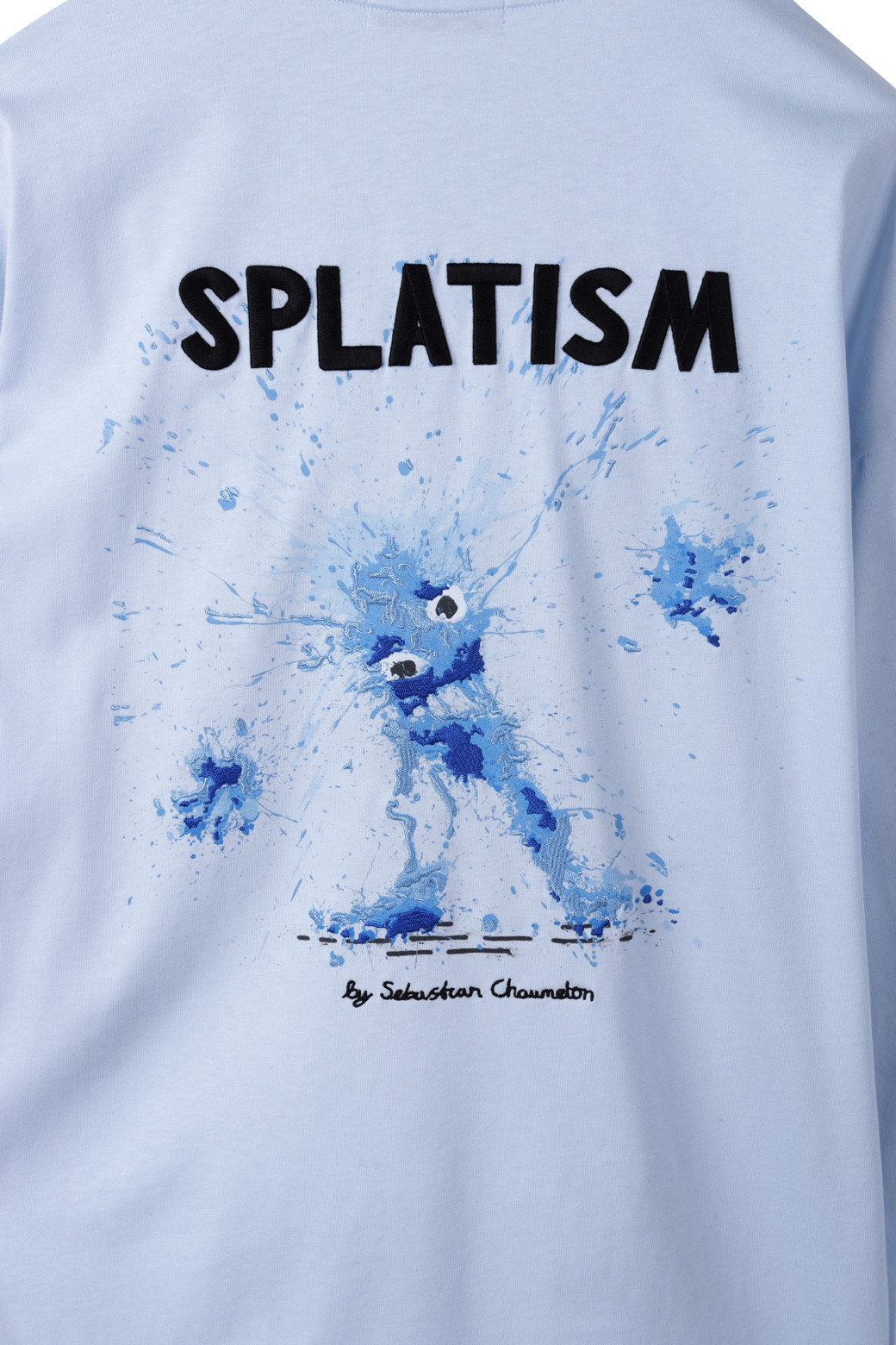 CUSTOMELLOW - 긴팔티셔츠 - Blue Graphic Long Sleeve T-shirt