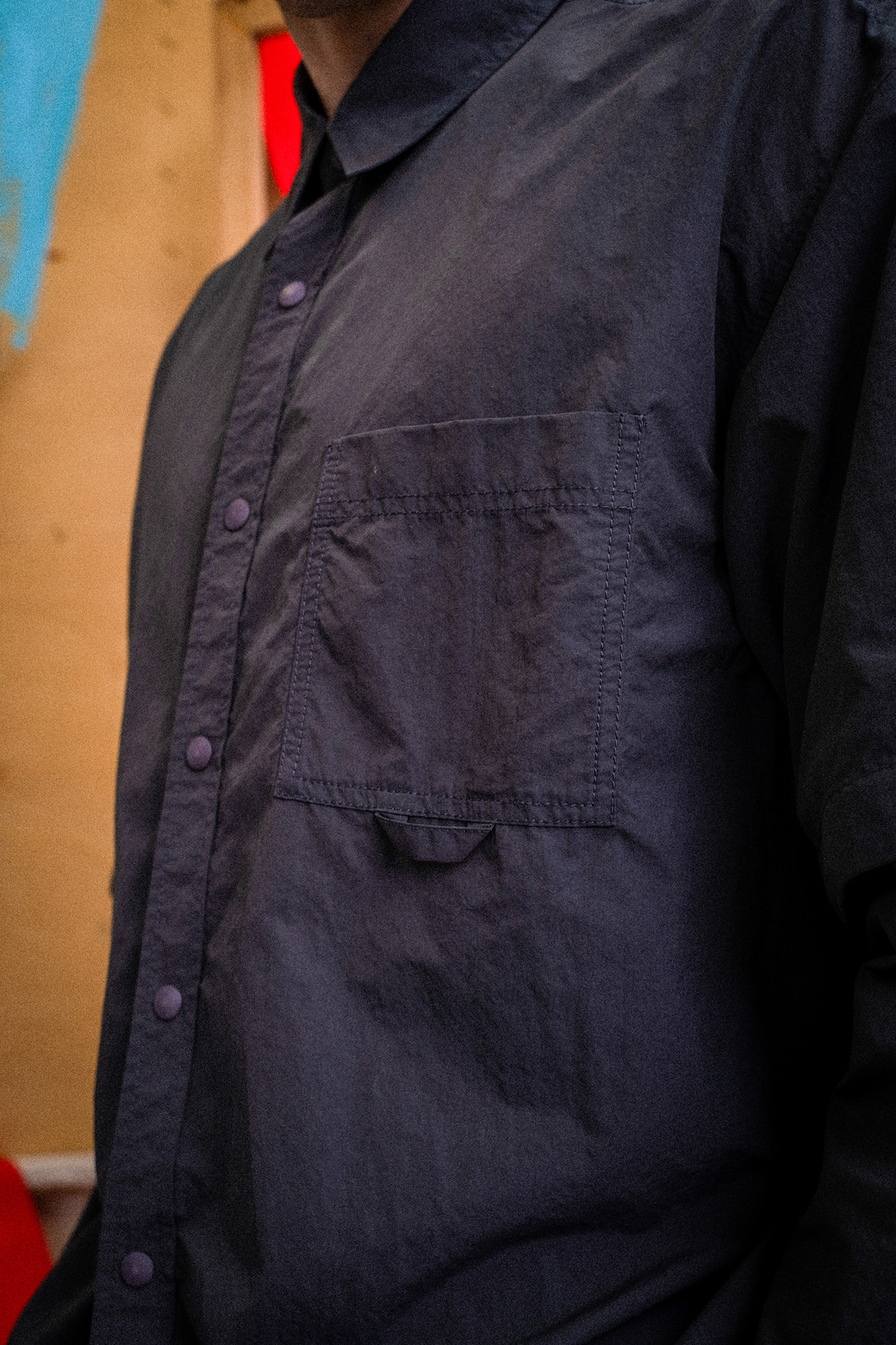 CUSTOMELLOW - 긴팔셔츠 - Grey Detachable Setup Shirt