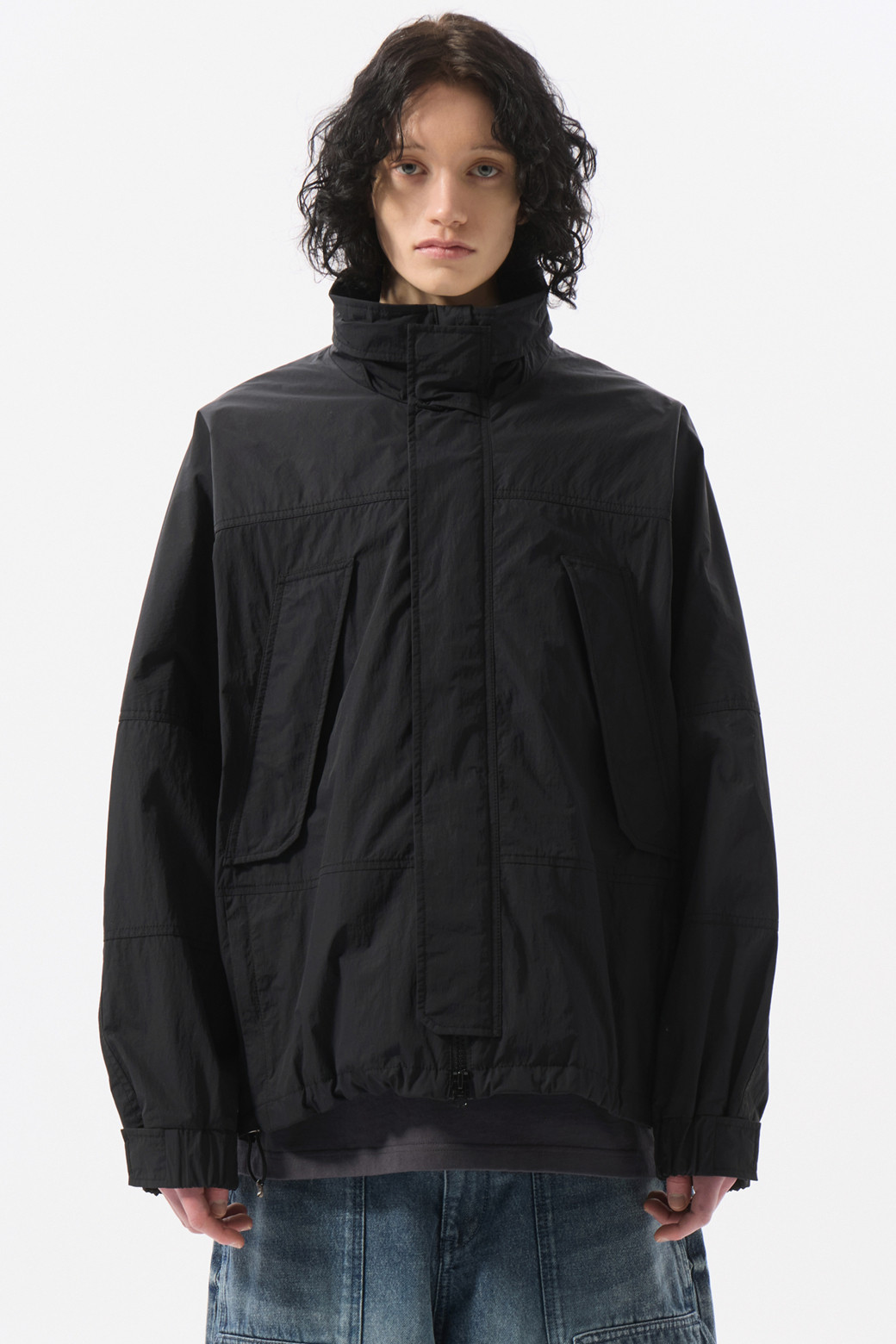 CUSTOMELLOW - 블루종/점퍼 - Black Nylon Metro Jacket