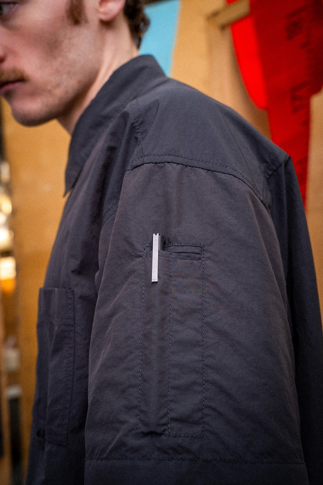 CUSTOMELLOW - 긴팔셔츠 - Grey Detachable Setup Shirt