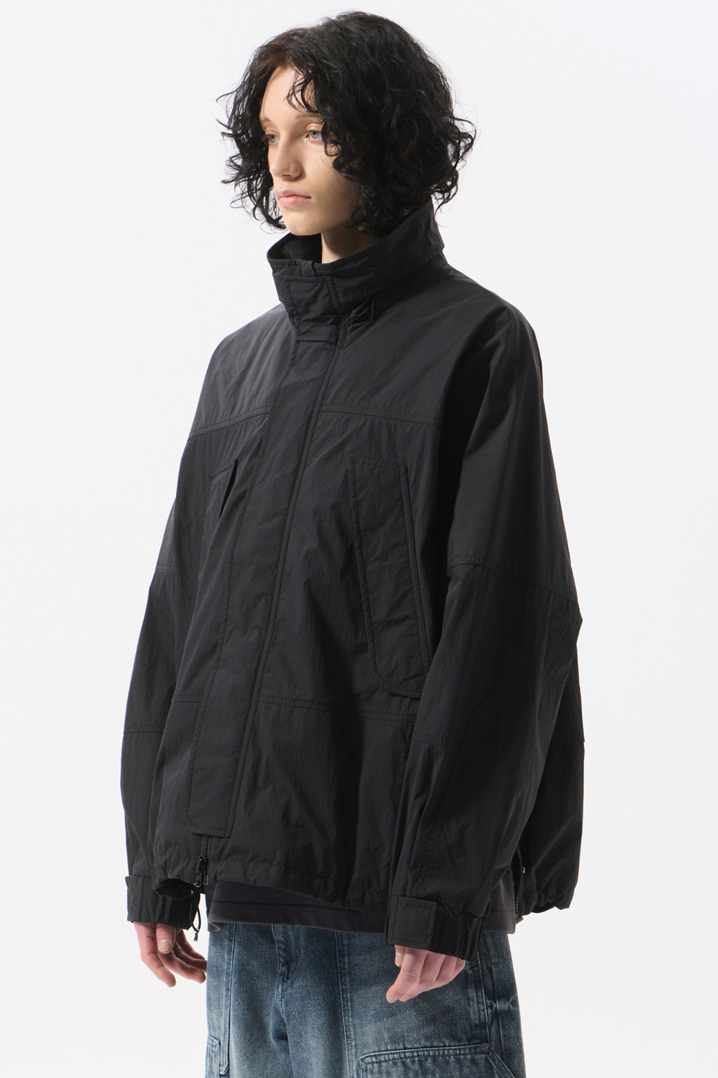 CUSTOMELLOW - 블루종/점퍼 - Black Nylon Metro Jacket