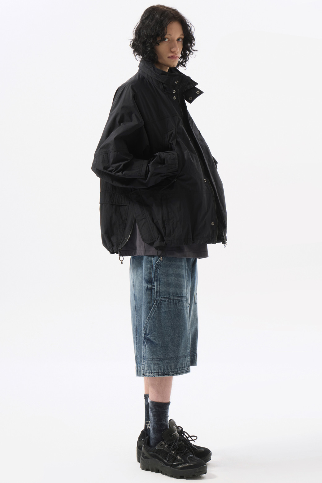 CUSTOMELLOW - 블루종/점퍼 - Black Nylon Metro Jacket