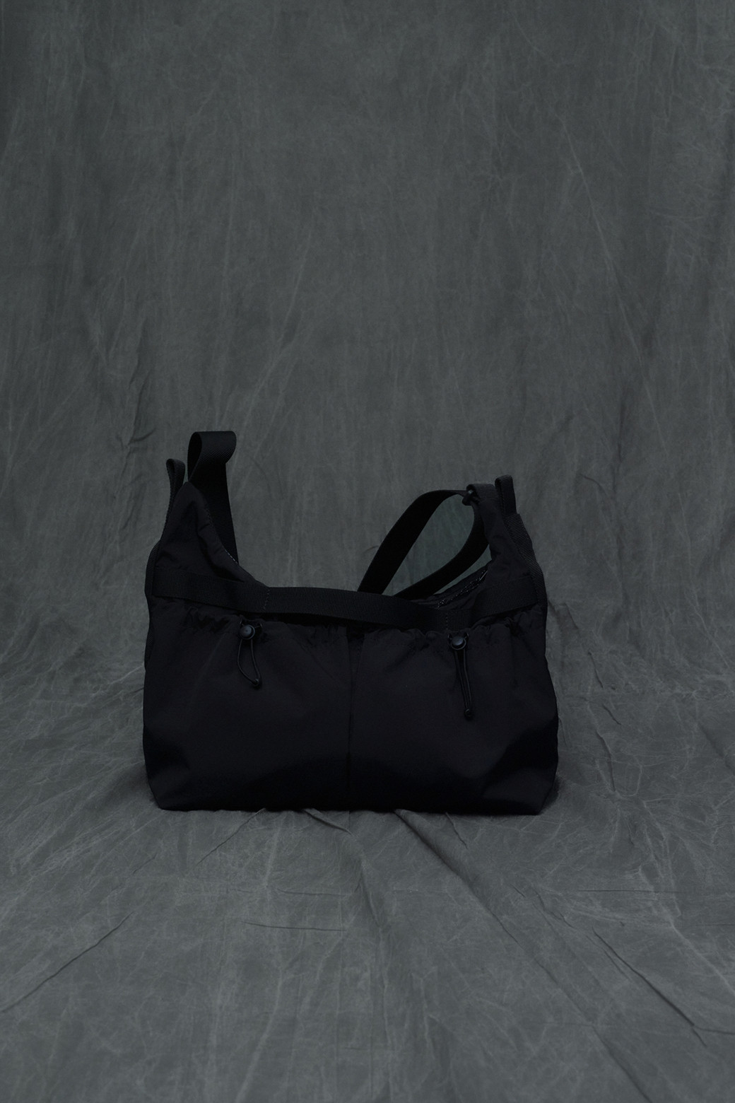 CUSTOMELLOW - 숄더/크로스백 - Black Draw String Cross Bag