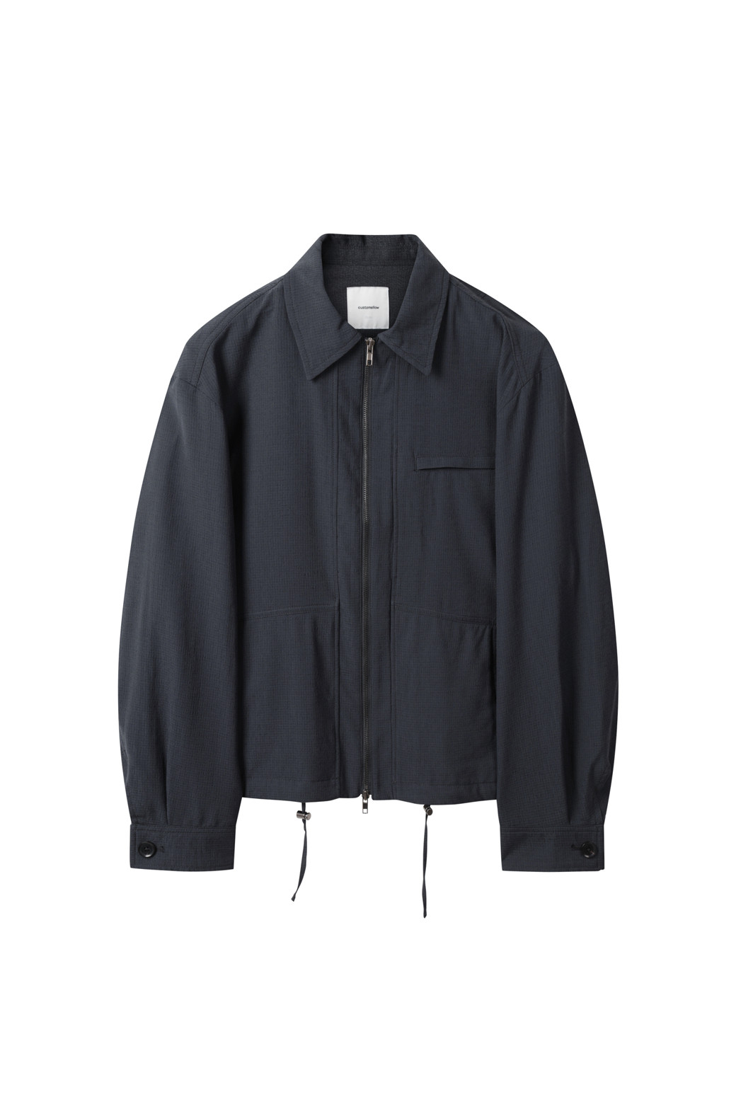 CUSTOMELLOW - 점퍼 - [Outlet] Black Texture Fabric Blouson