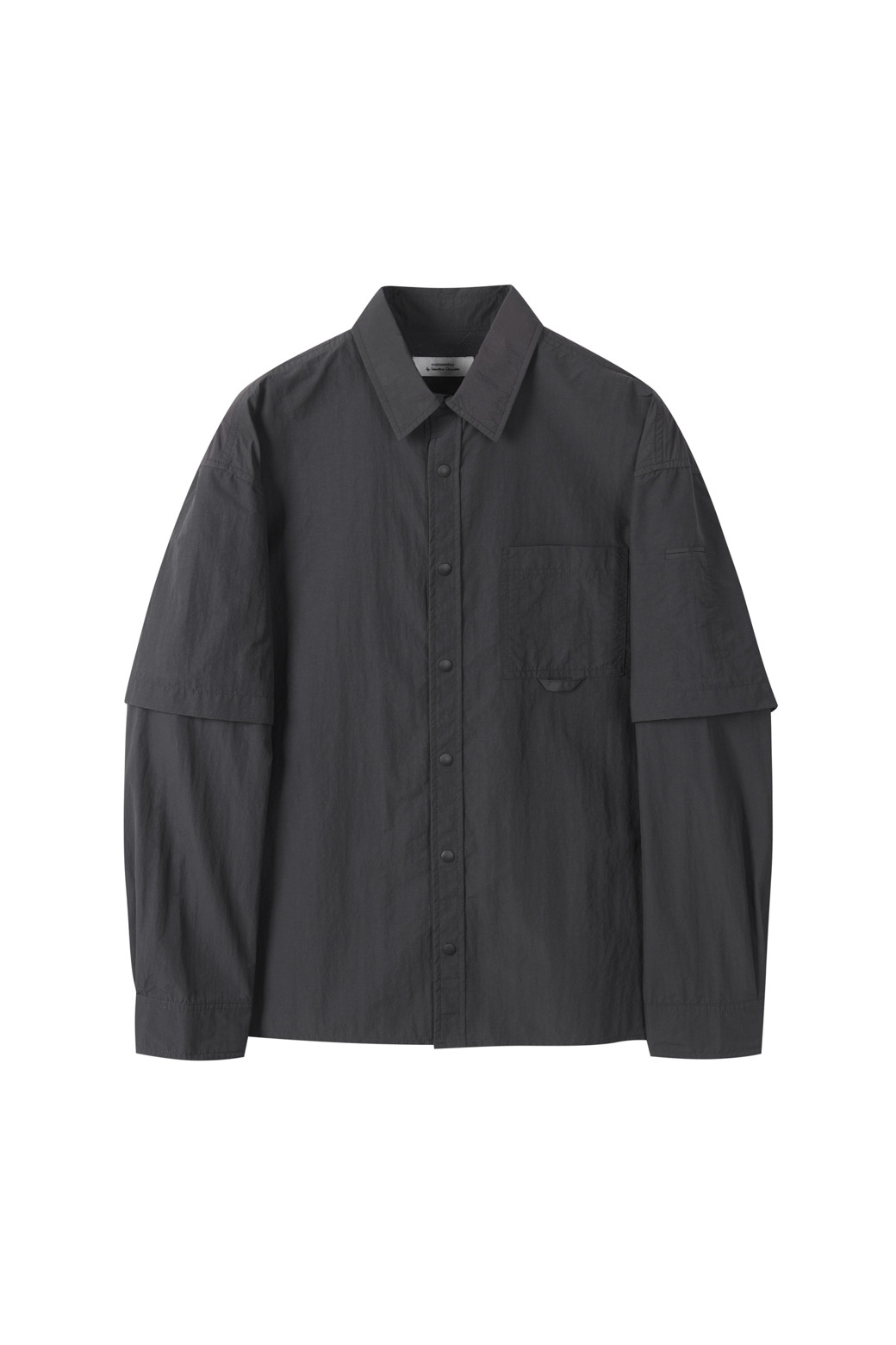 CUSTOMELLOW - 긴팔셔츠 - Grey Detachable Setup Shirt
