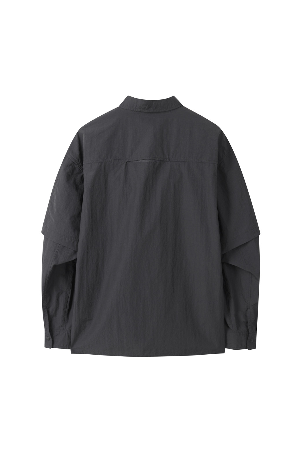 CUSTOMELLOW - 긴팔셔츠 - Grey Detachable Setup Shirt
