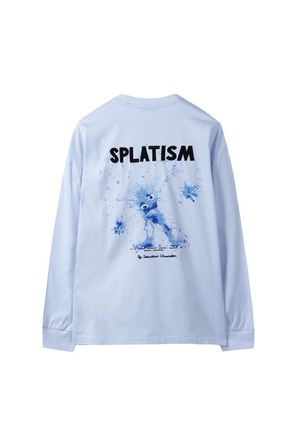 CUSTOMELLOW - 긴팔티셔츠 - Blue Graphic Long Sleeve T-shirt