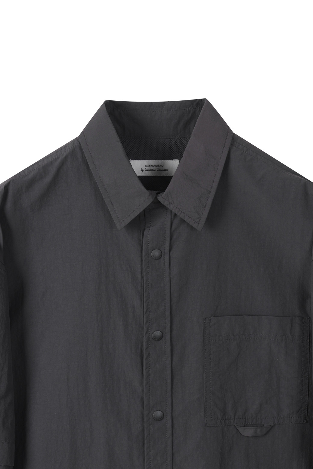 CUSTOMELLOW - 긴팔셔츠 - Grey Detachable Setup Shirt