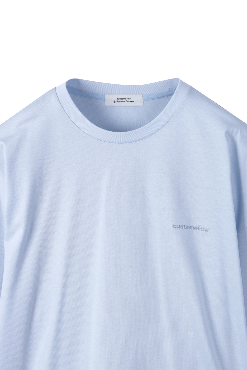 CUSTOMELLOW - 긴팔티셔츠 - Blue Graphic Long Sleeve T-shirt
