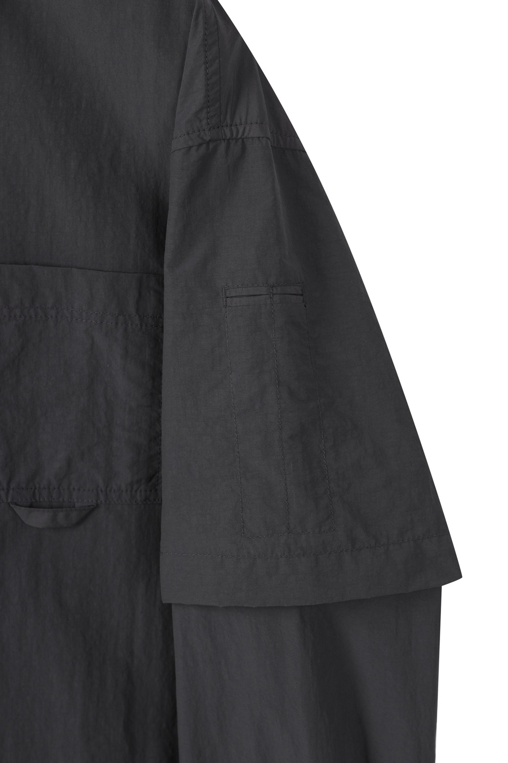CUSTOMELLOW - 긴팔셔츠 - Grey Detachable Setup Shirt