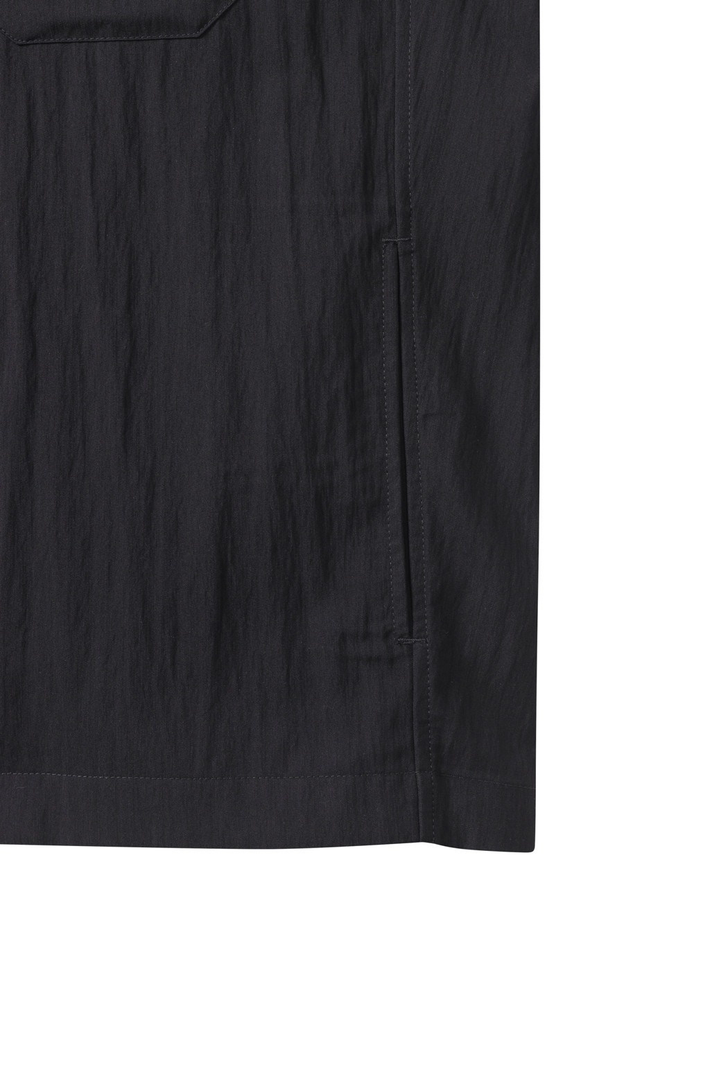 CUSTOMELLOW - 긴팔셔츠 - Black Solid Zip-Up Shirt