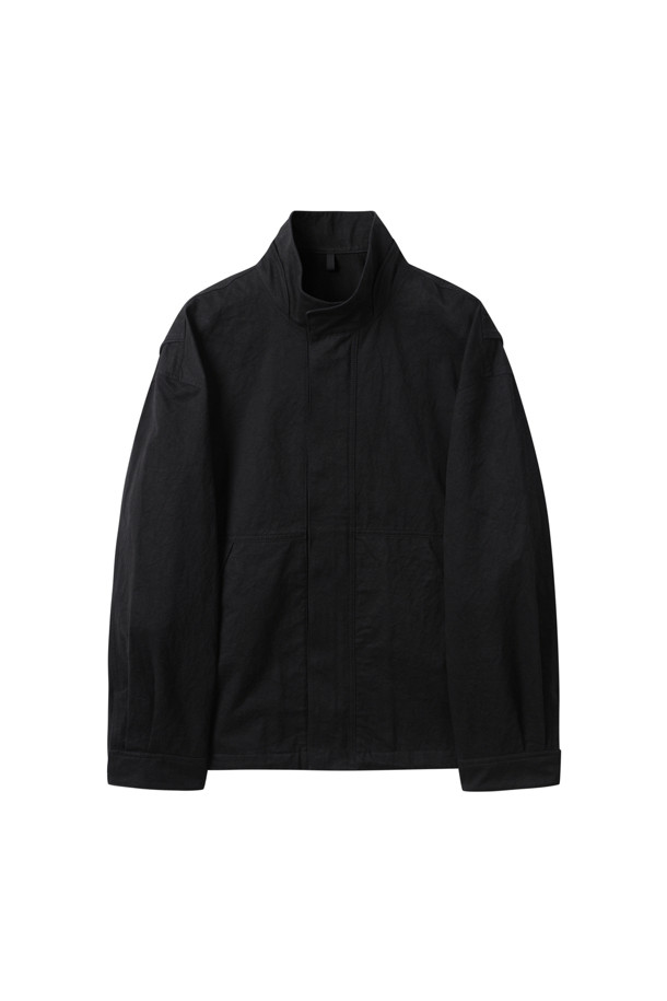 CUSTOMELLOW - 블루종/점퍼 - Black Creased Cotton Jacket