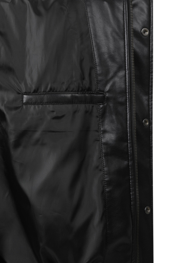 CUSTOMELLOW - 점퍼 - [Outlet] Black Eco Leather Jacket