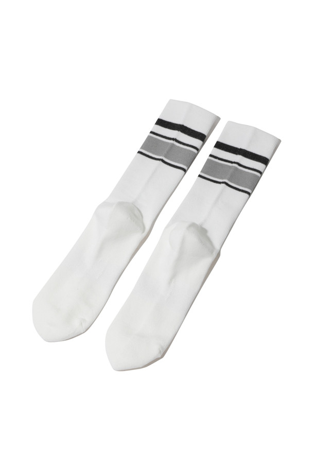 CUSTOMELLOW - 양말 - White Stripe Socks