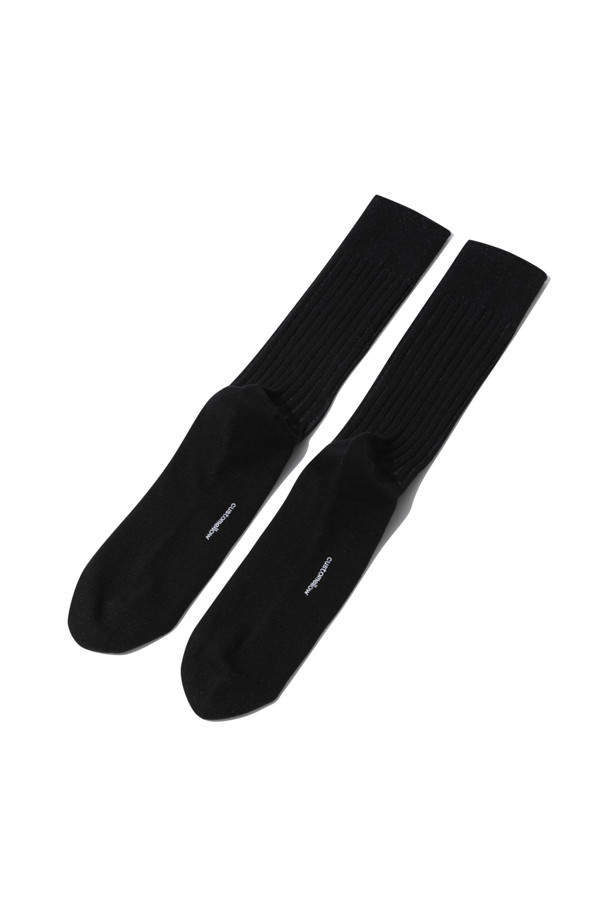 CUSTOMELLOW - 양말 - Black Two Tone Rib Socks