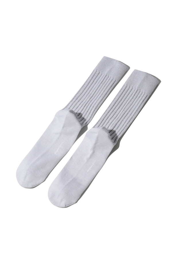 CUSTOMELLOW - 양말 - Grey Two Tone Rib Socks