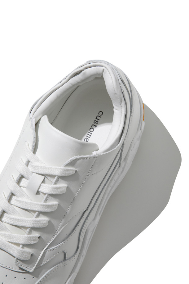 CUSTOMELLOW - 스니커즈 - White Leather Sneakers