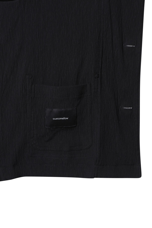 CUSTOMELLOW - 블루종/점퍼 - Black Pleats Work Jacket