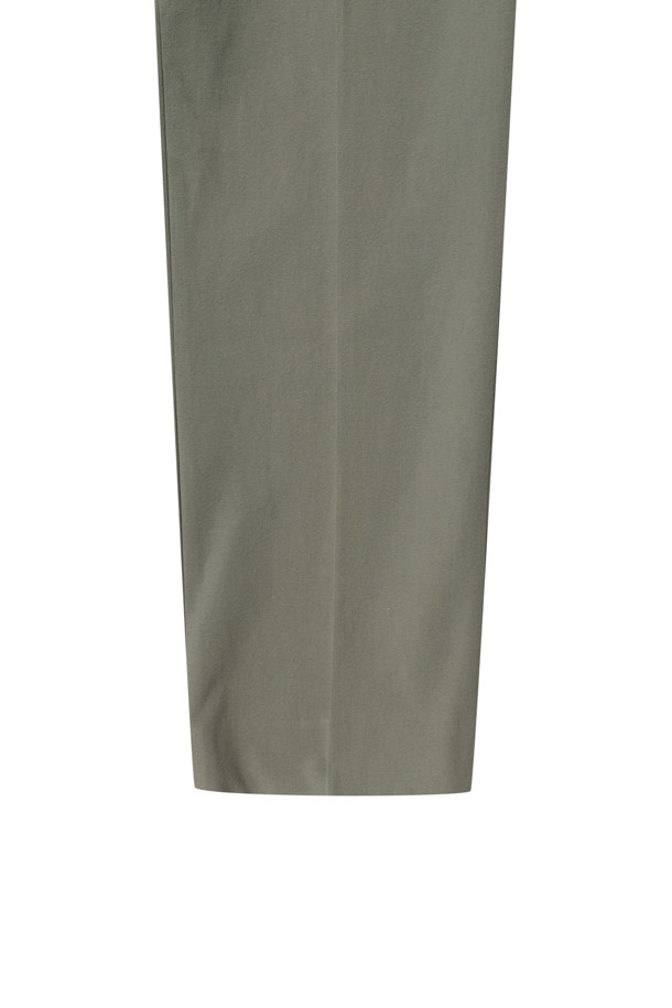 CUSTOMELLOW - 캐주얼팬츠 - Khaki Tapered Fit Cotton Pants