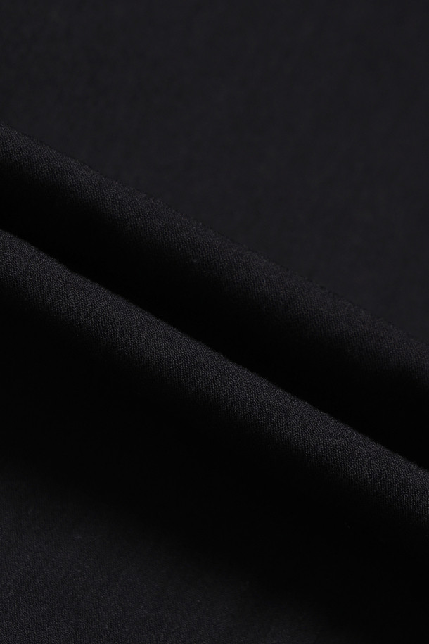 CUSTOMELLOW - 긴팔셔츠 - Black Solid Zip-Up Shirt