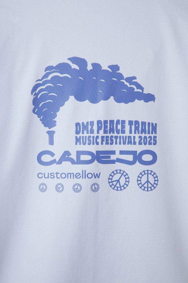 CUSTOMELLOW - 긴팔티셔츠 - [Cadejo x customellow x DMZ] Sky Blue Electric Earth T-shirt