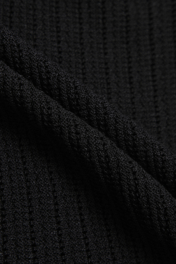 CUSTOMELLOW - 가디건 - Black Mesh Half Sleeve Cardigan