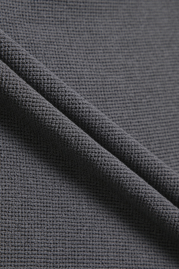 CUSTOMELLOW - 스웨터 - Grey Soft Half Collar Sweater