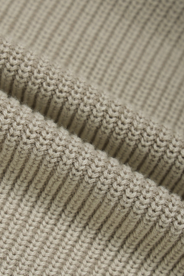 CUSTOMELLOW - 스웨터 - Beige Garment Dyed Sweater