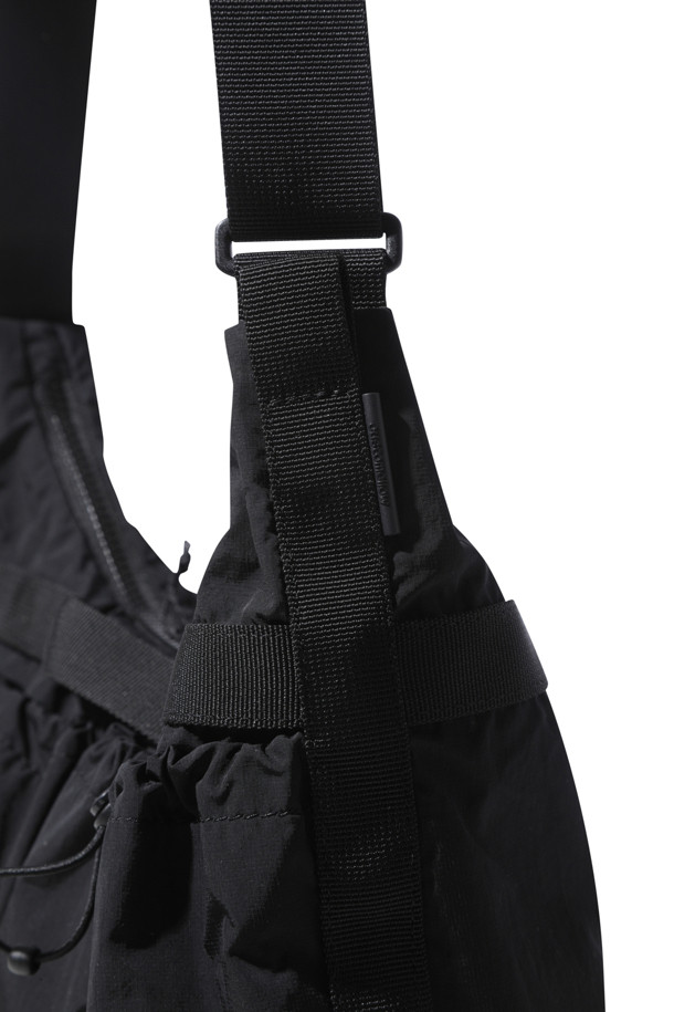 CUSTOMELLOW - 숄더/크로스백 - [Online Only] Black Draw String Cross Bag