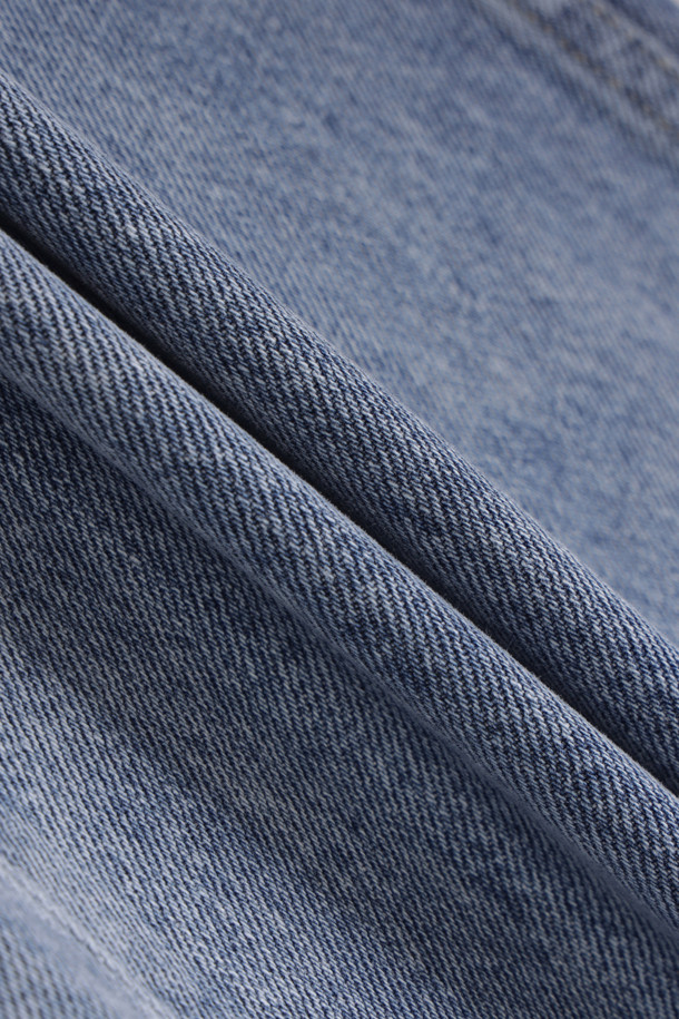 CUSTOMELLOW - 데님 - Blue Wide Fit Banding Jeans