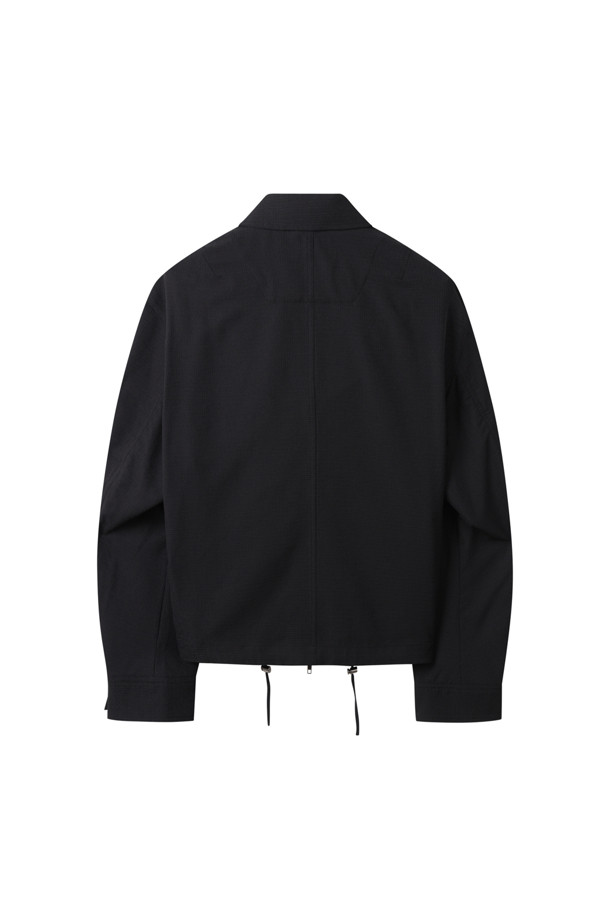 CUSTOMELLOW - 점퍼 - [Outlet] Black Texture Fabric Blouson