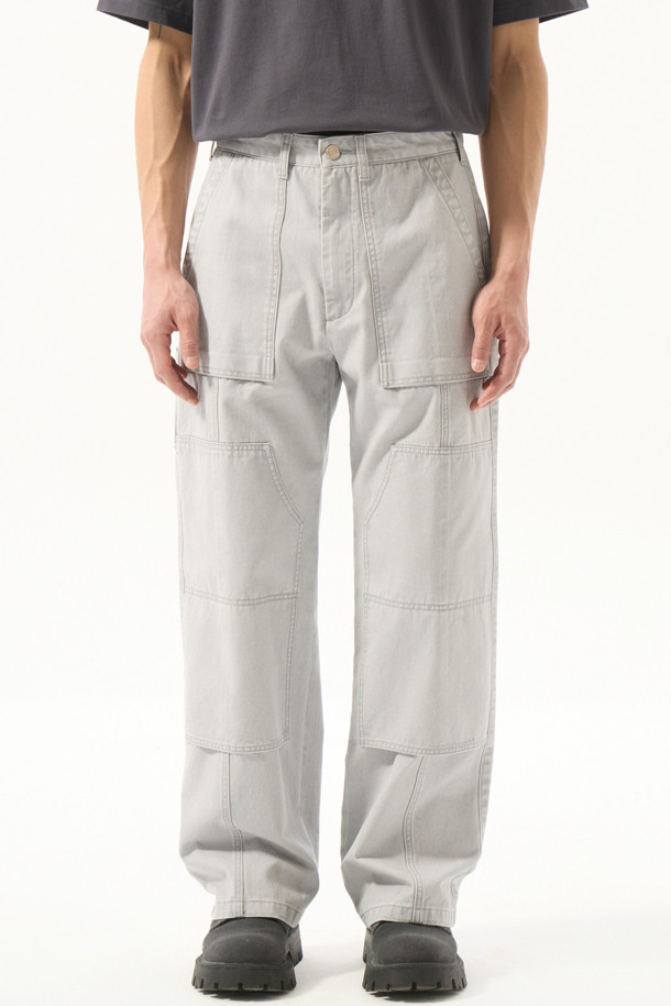 CUSTOMELLOW - 캐주얼팬츠 - Grey Carpenter Pants