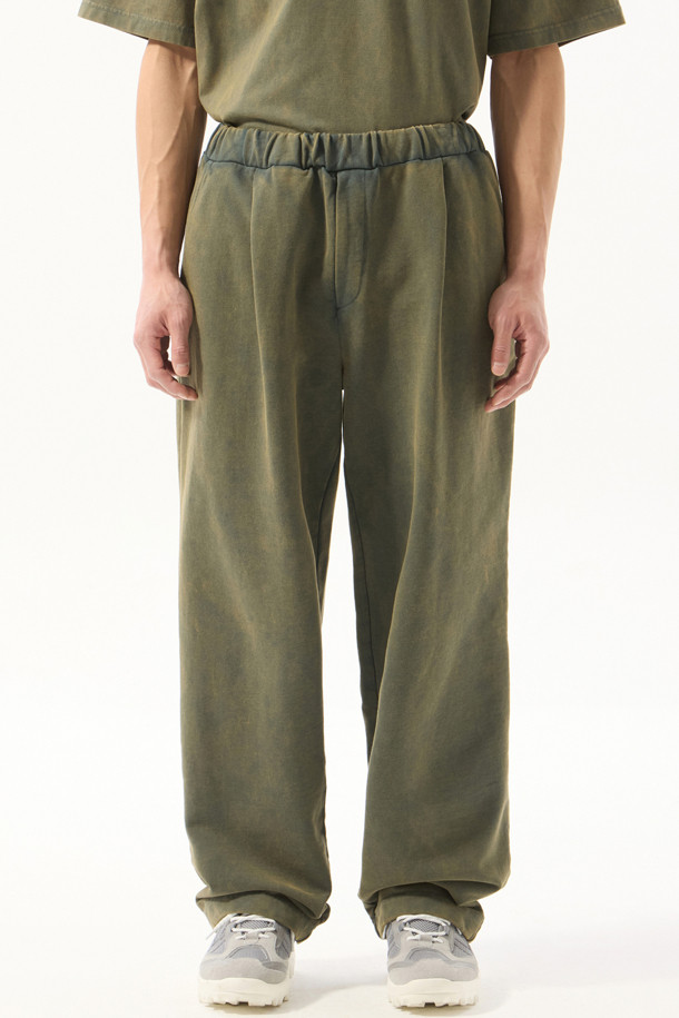 CUSTOMELLOW - 조거/스웨트팬츠 - Khaki Dyed Sweat Pants