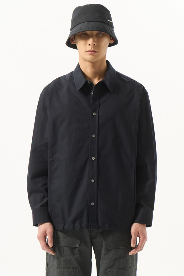 CUSTOMELLOW - 긴팔셔츠 - Navy Front Line Oxford Shirt