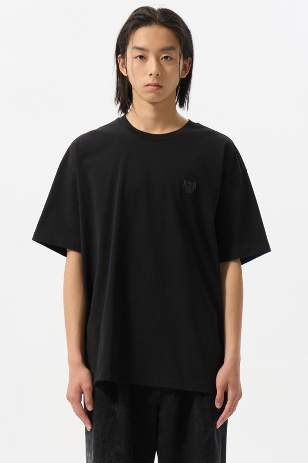 CUSTOMELLOW - 반팔티셔츠 - Black Graphic T-shirt
