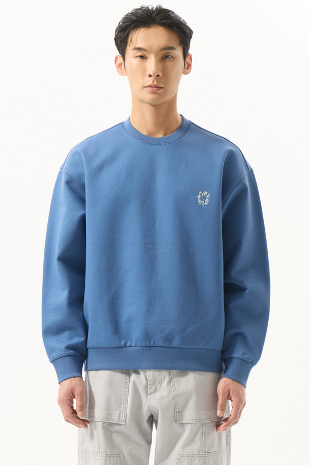 CUSTOMELLOW - 스웨트셔츠 - Blue Graphic Sweatshirt