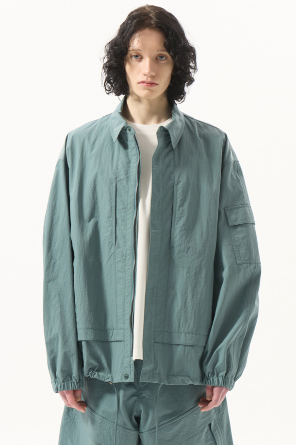 CUSTOMELLOW - 블루종/점퍼 - Mint Nylon Coach Jacket