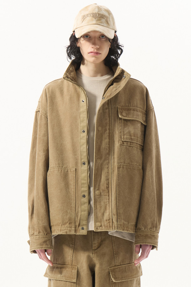 CUSTOMELLOW - 블루종/점퍼 - Beige Oxford Cotton Dyed Jacket