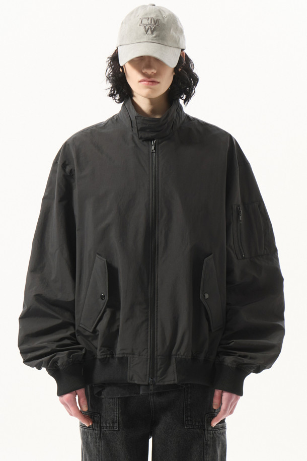 CUSTOMELLOW - 블루종/점퍼 - Black Herrington Jacket