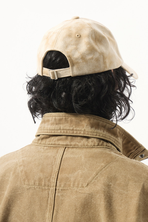 CUSTOMELLOW - 모자 - Beige Graphic Embroidery Cap