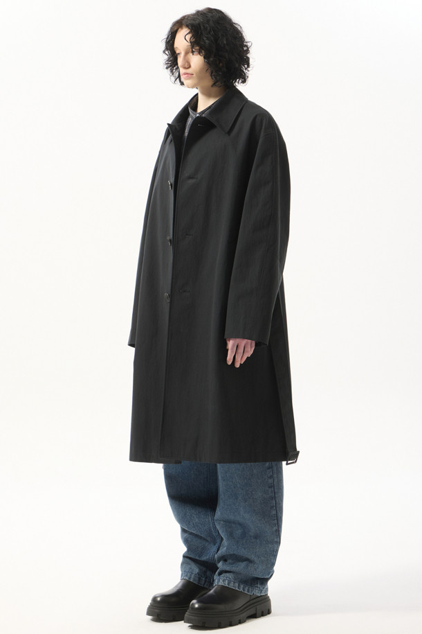 CUSTOMELLOW - 코트 - Black Belted Mac Coat