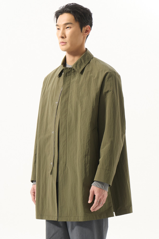 CUSTOMELLOW - 코트 - Khaki Short Mac Coat