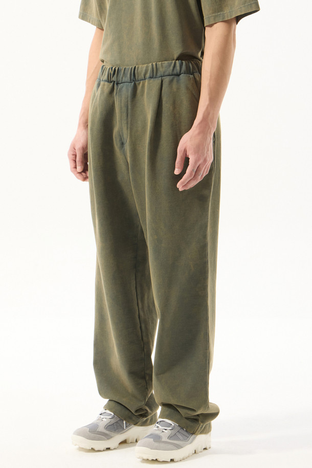 CUSTOMELLOW - 조거/스웨트팬츠 - Khaki Dyed Sweat Pants