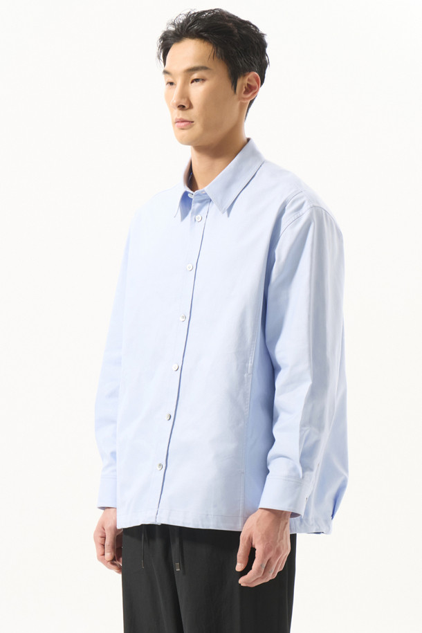 CUSTOMELLOW - 긴팔셔츠 - Blue Front Line Oxford Shirt