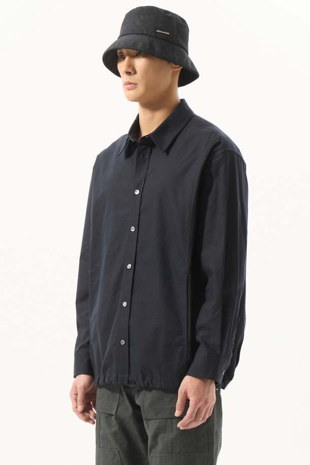 CUSTOMELLOW - 긴팔셔츠 - Navy Front Line Oxford Shirt