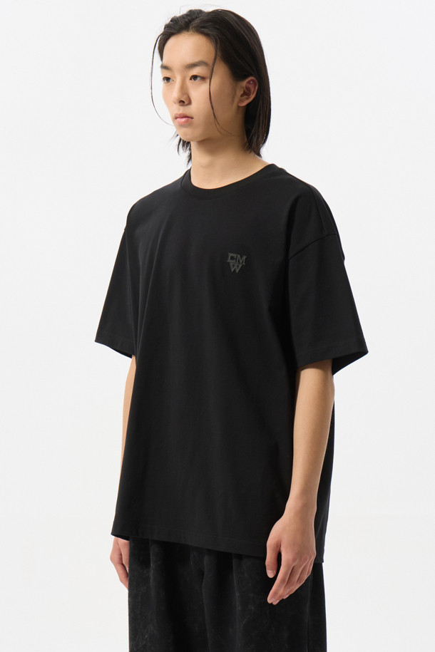 CUSTOMELLOW - 반팔티셔츠 - Black Graphic T-shirt