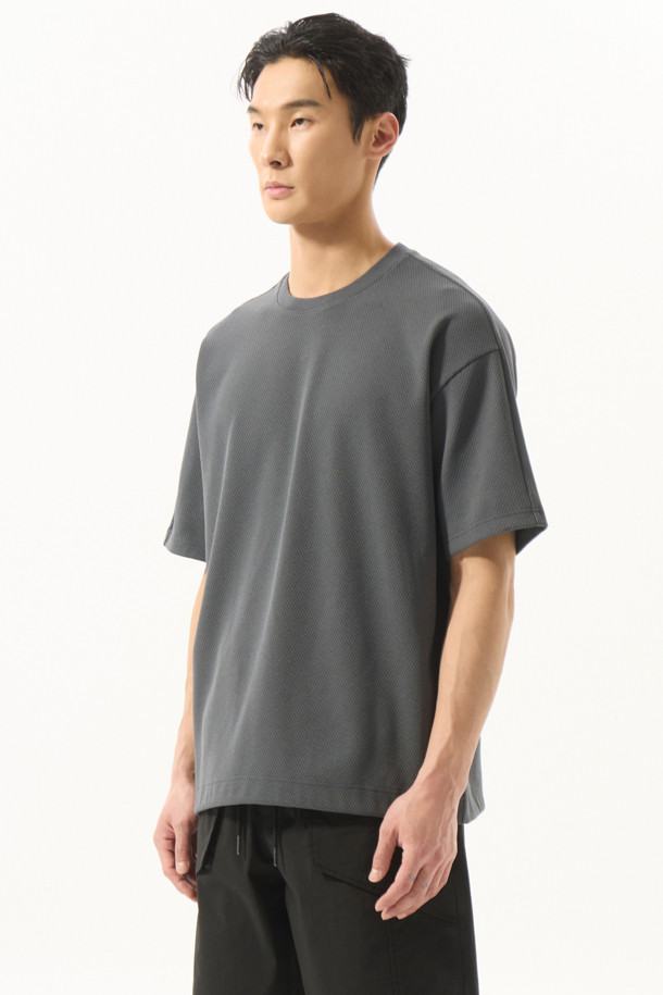 CUSTOMELLOW - 반팔티셔츠 - Grey String T-shirt