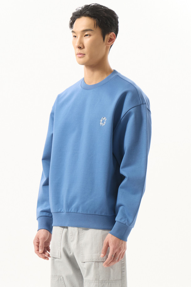 CUSTOMELLOW - 스웨트셔츠 - Blue Graphic Sweatshirt