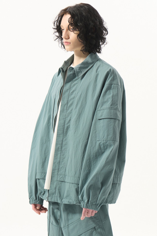 CUSTOMELLOW - 블루종/점퍼 - Mint Nylon Coach Jacket