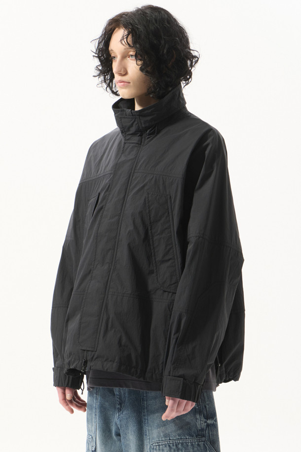 CUSTOMELLOW - 블루종/점퍼 - Black Nylon Metro Jacket